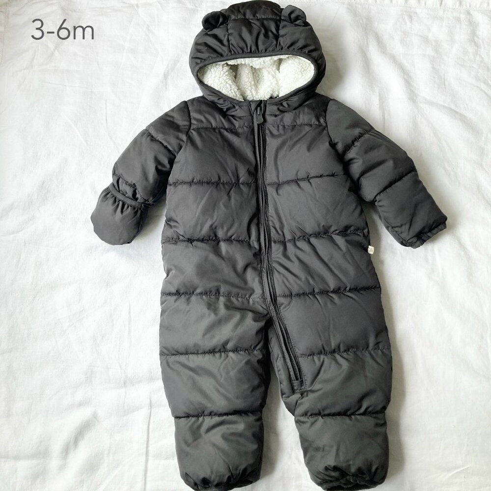 GAP 3-6 Months Baby Grey Snow Bunting Suit Winter Cold Weather